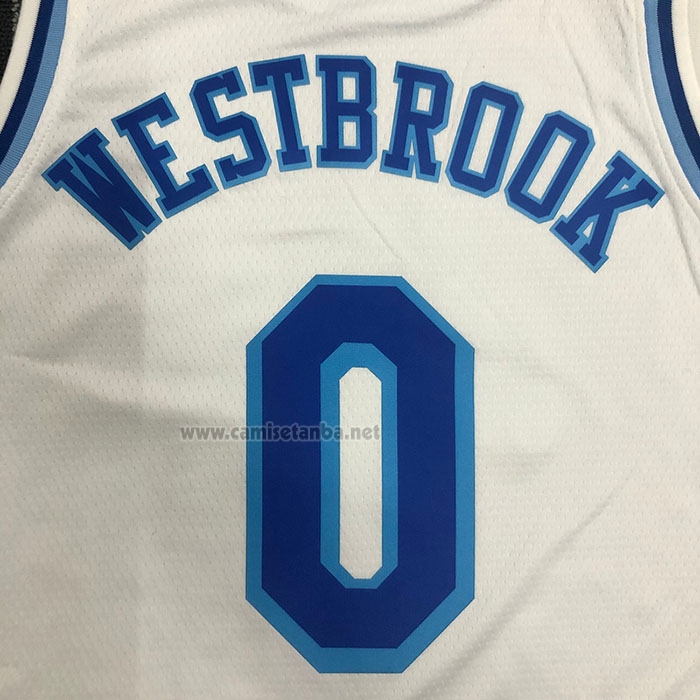 Camiseta Los Angeles Lakers Russell Westbrook #0 Classic 2019-20 Blanco